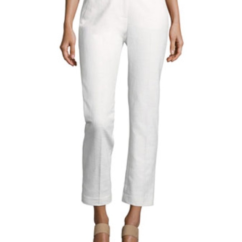 Rebecca Taylor Slub Straight cropped pants